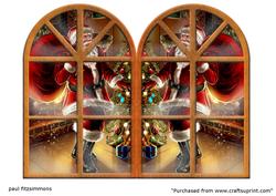 Window Santa Cut and Fold