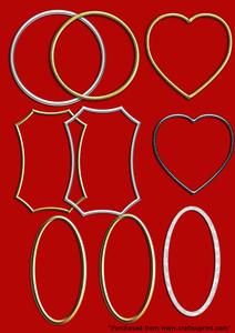 Set of 9 Decorative Metal Frames