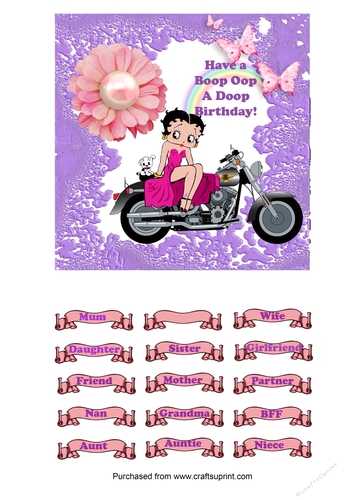 Betty on Motorcycle