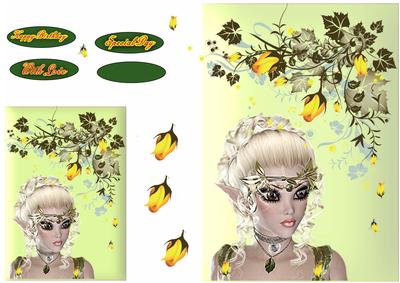 Beatifull Lady ,yellow Roses