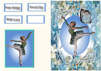 Ballerina and Butterfly in Frame