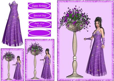 Lady and Flowers