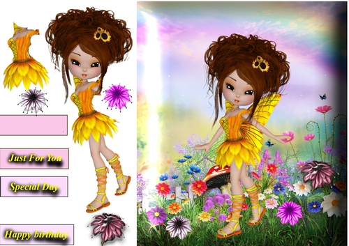 yellow fairy garden