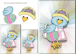 Bird with Stripe Easter Egg