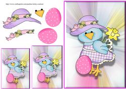 Bird with Pink Easter Egg