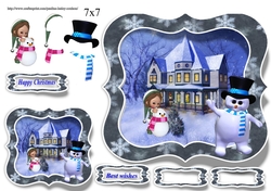 shaped card or topper