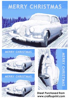 Snow Covered Mk 2 Jaguar