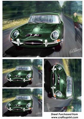 E-type Jaguar British Racing Green
