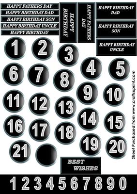 Black and White Numbers and Text