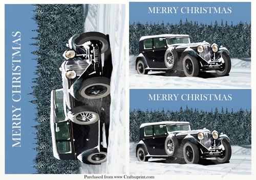 Classic Vintage Bentley Snow Drive