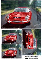 E-type Jaguar Red