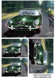 E-type Jaguar British Racing Green