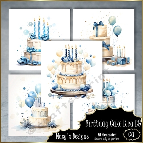 Birthday Cake Bleu BG