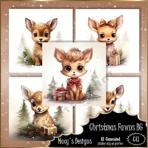 Christmas Fawns BG
