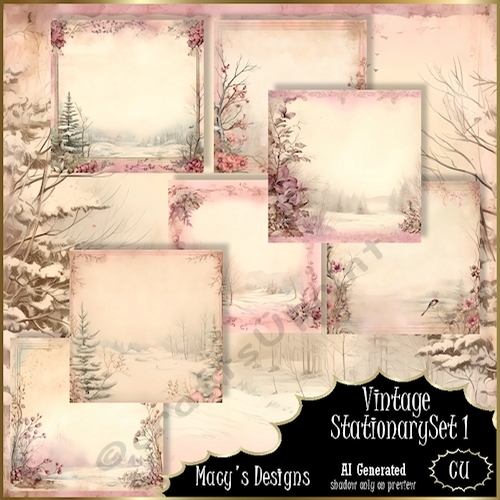 Vintage Stationary Set 1