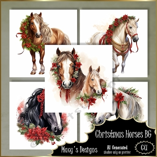 Christmas Horses BG