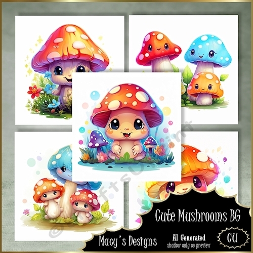 Cute Mushrooms BG