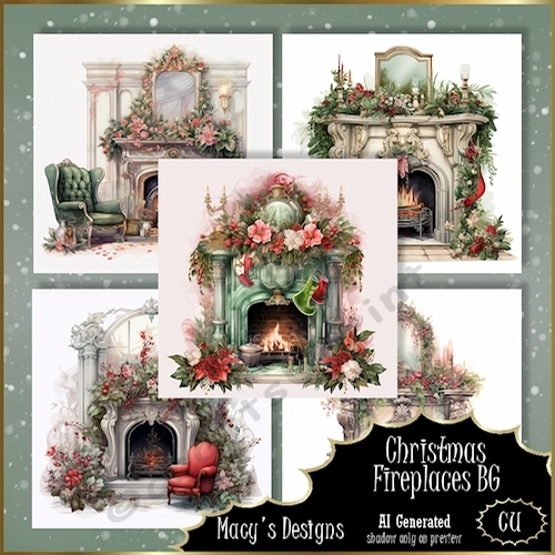 Christmas Fireplaces BG