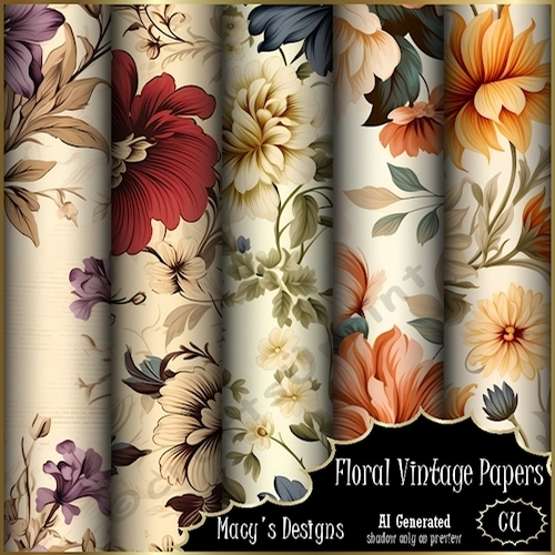Floral Vintage Papers