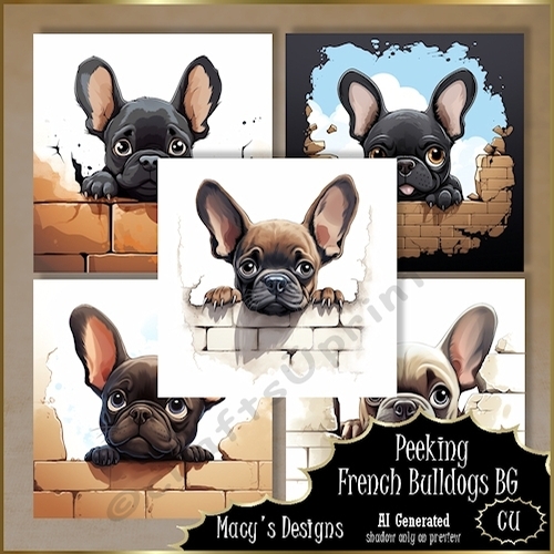 Peeking French Bulldogs BG