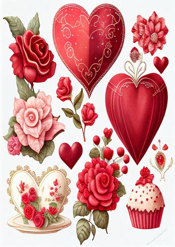 A4 - Valentine Clipart 1