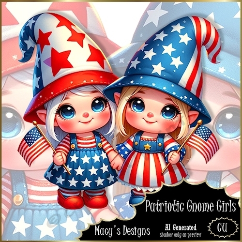 Patriotic Gnomes Girls