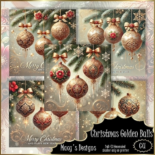 Christmas Golden Balls