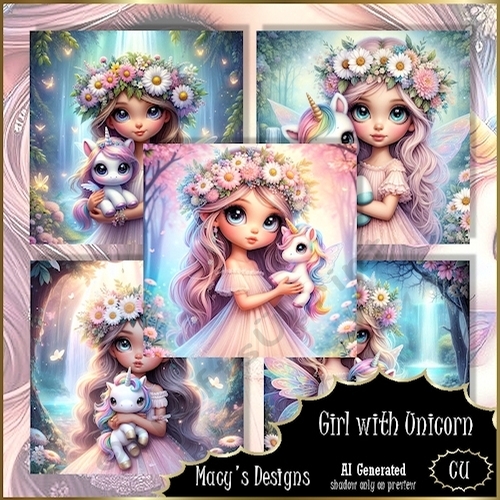 Girl With Unicorn 