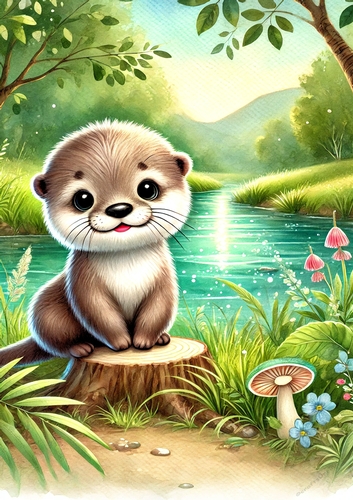 A4 - Little Otter Cub