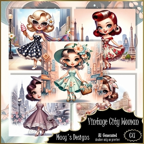 Vintage City Woman