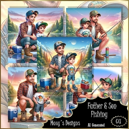Father and Son Fishing