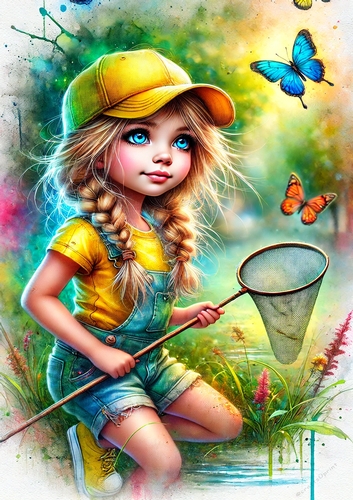 A4 - Butterfly Girl