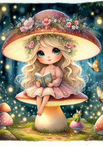 A4 - Little Mushroom Girl