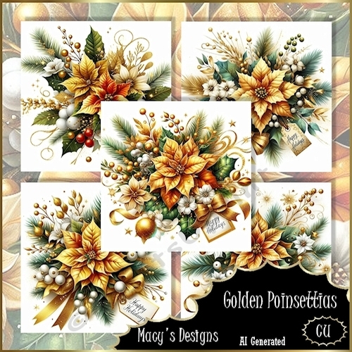 Golden Poinsettias
