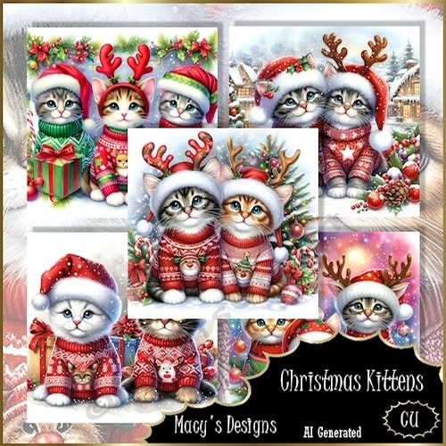 Christmas kittens