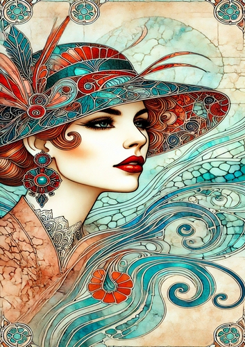 A4 - Mosaic Woman