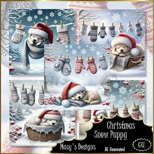 Christmas Snow Puppys