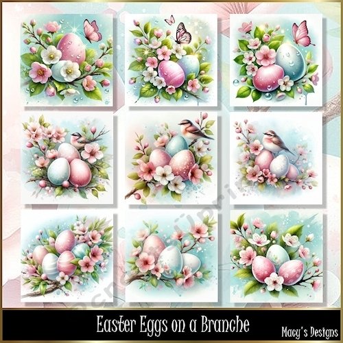 Easter Eggs on a Branche
