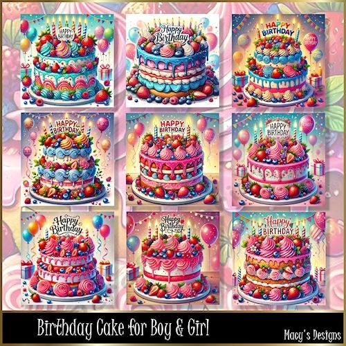 Birthday Cake for Boy & Girl