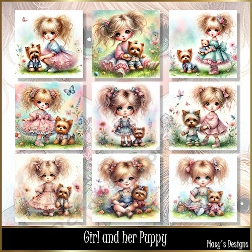 Girl and her Puppy