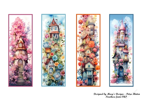 Flower Houses Bookmarks