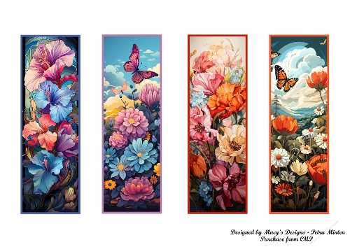 Flower and Butterfly Bookmarks