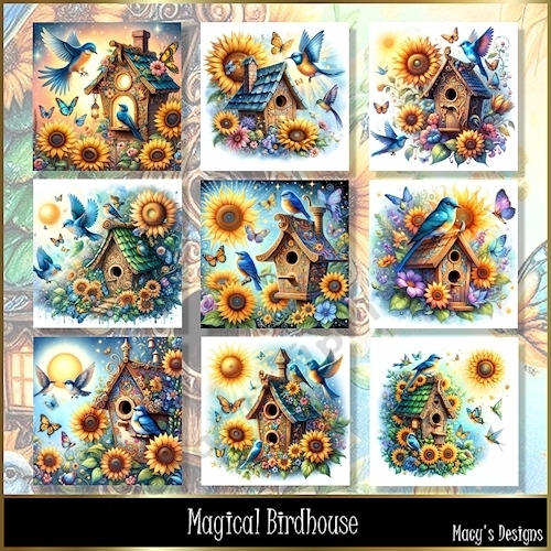 Magical Birdhouse - Illustrations for Cards