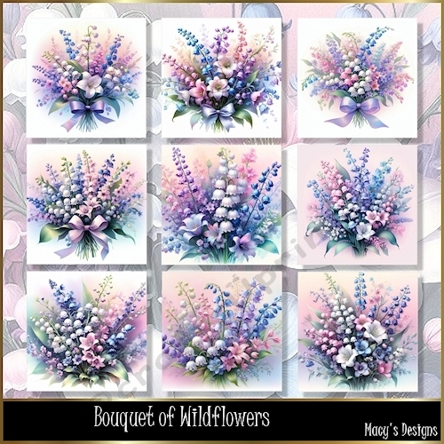 Bouquet of Wildflowers - Illustrations for Cards