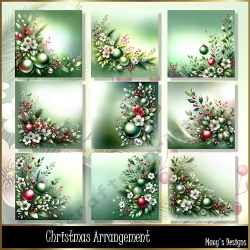 Christmas Arrangement - Illustrations for Cards