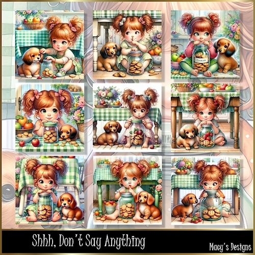 Shhh Dont Say Anything - Illustrations for Cards