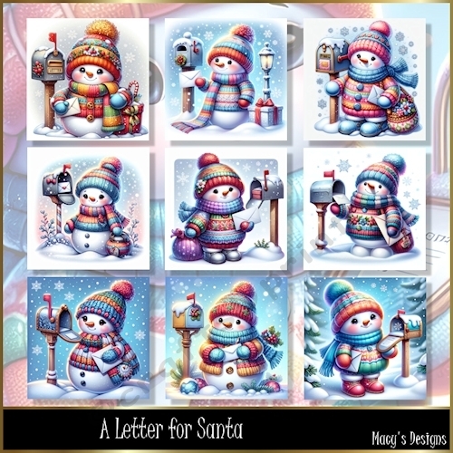 A Letter for Santa - Illustrations for Cards