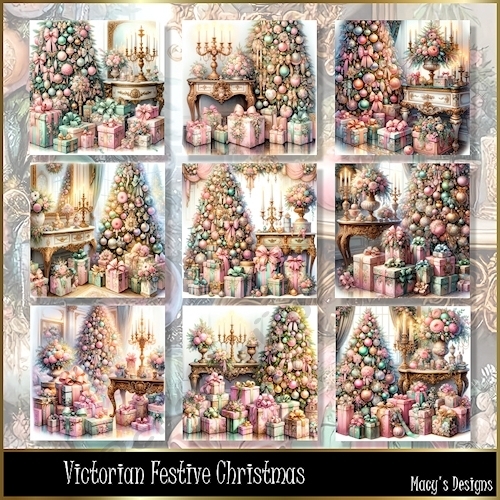 Victorian Festive Christmas - Illustrations for Cards