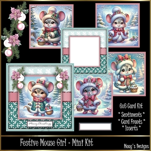Festive Mouse Girl - Mini Kit