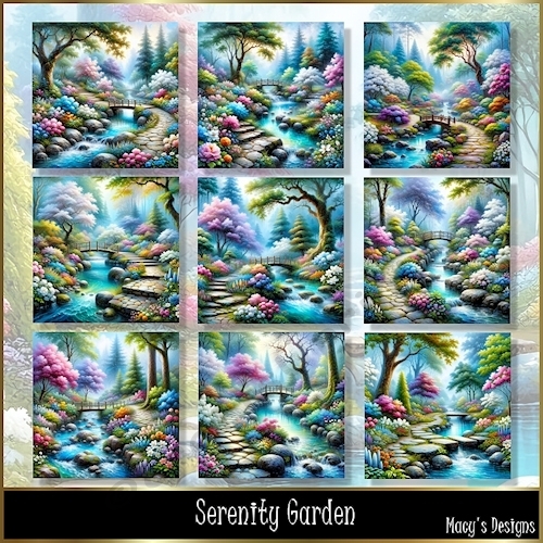 Serenity Garden - Illustrations for Cards & Designers